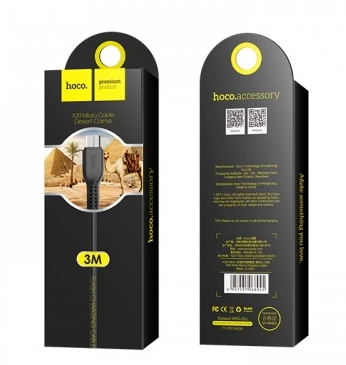 Дата-кабель USB 2.0A для micro USB Hoco X20 Flash TPE 3м