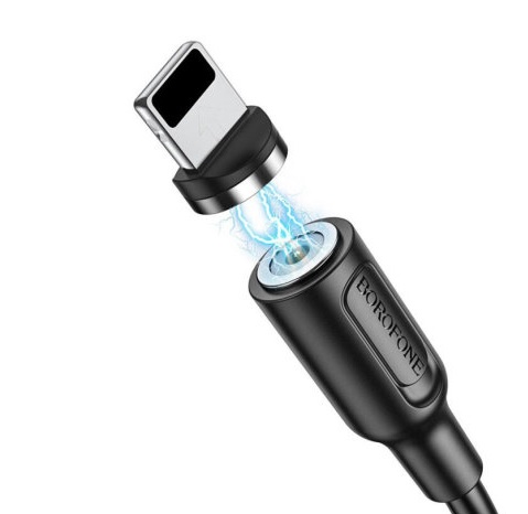 11.11 Дата-кабель USB 2.4A для Lightning 8-pin MAGNETIC Borofone BX41 ПВХ 1м