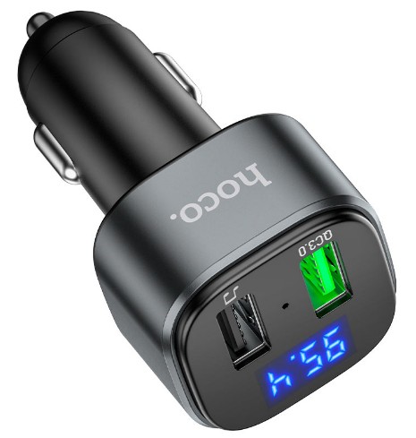 FM-трансмиттер+АЗУ 2USB 5.0A/1.5A QC3.0 Bluetooth 5.0 Hoco E67