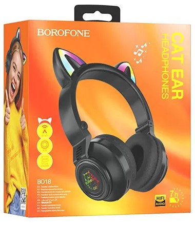 Bluetooth-наушники полноразмерные Bluetooth 5.0 400mah Borofone BO18 Cat