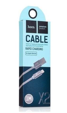 Дата-кабель USB 2.0A для Lightning 8-pin Hoco X2 нейлон 1м