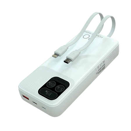 Внешний аккумулятор 20000mAh 1USB 3.0A 22.5W PD More choice PB55-20 с кабелем