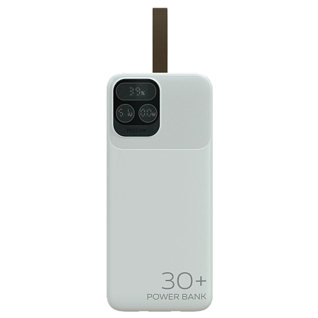 Внешний аккумулятор 30000mAh 1USB 3.0A 22.5W PD More choice PB55-30 с кабелем