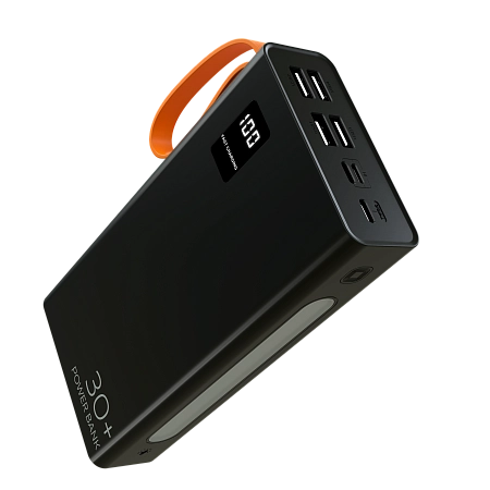 Внешний аккумулятор 30000mAh 2USB 2.1A More choice PB22-30 с кабелем