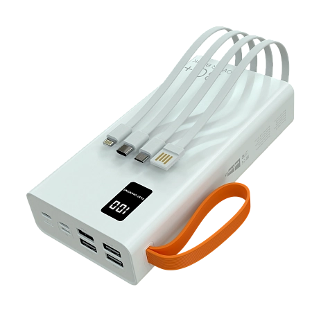 Внешний аккумулятор 30000mAh 2USB 2.1A More choice PB22-30 с кабелем