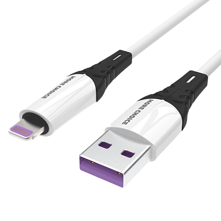 Дата-кабель USB 2.4A для Lightning 8-pin More choice K35i силикон 1м