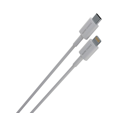 Дата-кабель USB 2.4A PD30W для Lightning 8-pin Type-C More choice K71Si TPE 2м