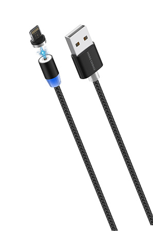 Дата-кабель Smart USB 2.4A для Lightning 8-pin Magnetic More choice K61Si нейлон 1м
