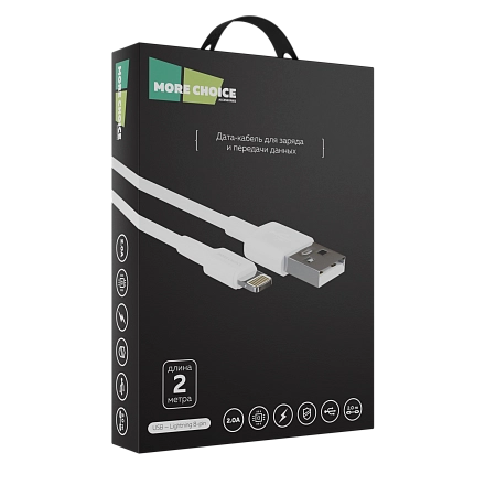 Дата-кабель USB 2.0A для Lightning 8-pin More choice K19i TPE 2м