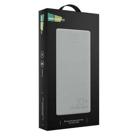 Внешний аккумулятор 10000mAh 2USB 2.1A More choice PB11-10