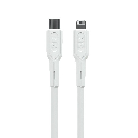 Дата-кабель USB 3.0A PD 27W для Lightning 8-pin Type-C More choice K63ia ПВХ 2м