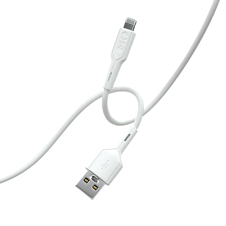 Дата-кабель USB 2.4A для Lightning 8-pin More choice K63i ПВХ 2м