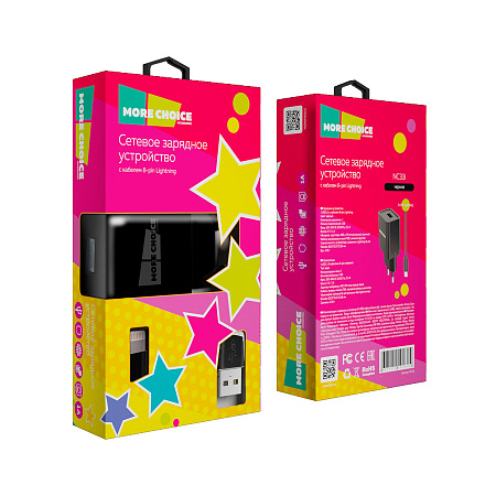 СЗУ 1USB 1.0A для Lightning 8-pin More choice NC33i