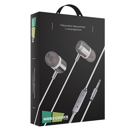 Наушники вакуумные AUX разъём с МК без рег.громкости длина 1.2м More choice G51