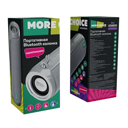 Колонка Bluetooth 5.1 2*5W 1800mAh More Choice BS22