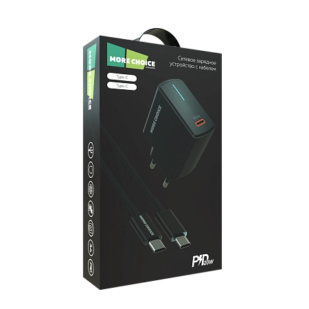 СЗУ 1Type-C 3.0A PD 20W быстрая зарядка для Type-C Type-C More choice NC60a
