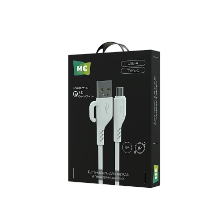 Дата-кабель USB 3.0A для Type-C More choice K81a ПВХ 1м