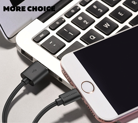 Дата-кабель USB 2.1A для Lightning 8-pin More choice K13i TPE 1м