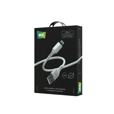 Дата-кабель USB 2.4A для Lightning 8-pin More choice K69i нейлон 1м