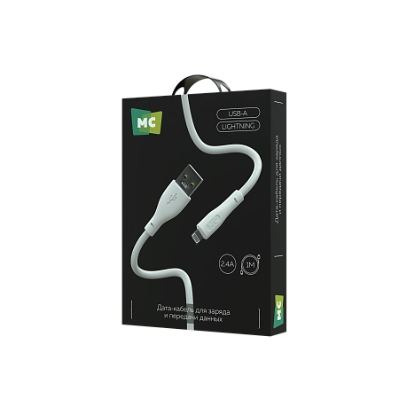 Дата-кабель USB 2.4A для Lightning 8-pin More choice K60i ПВХ 1м