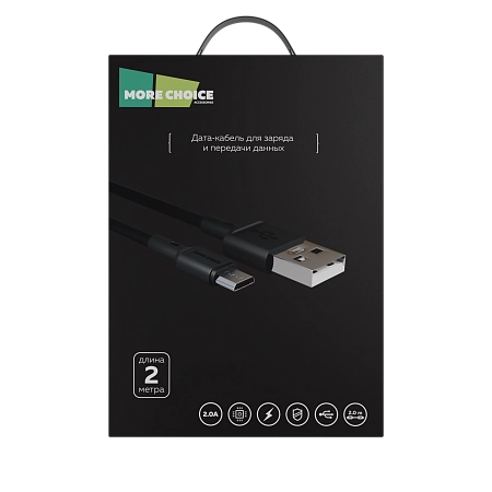 Дата-кабель USB 2.0A для micro USB More choice K19m TPE 2м