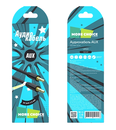 Аудиокабель AUX 3.5mm 1.2м More choice UK13