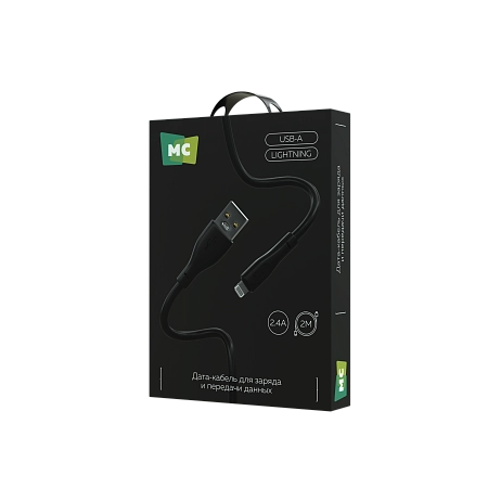 Дата-кабель USB 2.4A для Lightning 8-pin More choice K60i ПВХ 2м