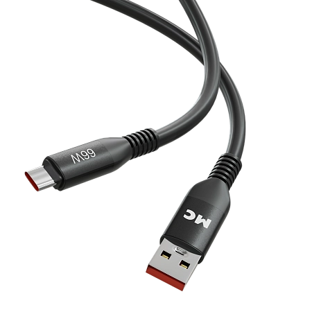 Дата-кабель USB 6.0A QC3.0 66W для Type-C More choice K83a силикон 2м
