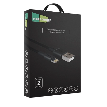 Дата-кабель USB 2.0A для Lightning 8-pin More choice K19i TPE 2м