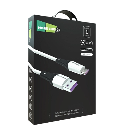 Дата-кабель USB 3.0A для Type-C More choice K35a силикон 1м