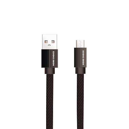 Дата-кабель USB 2.1A для micro USB More choice K20m нейлон 1м