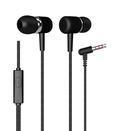 Наушники вакуумные AUX разъём с МК без рег.громкости длина 1.1м More choice G24