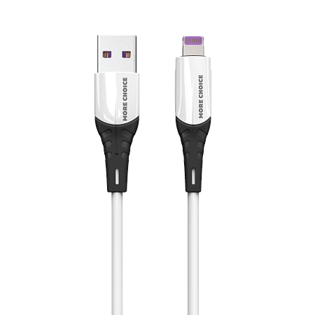 Дата-кабель USB 2.4A для Lightning 8-pin More choice K35i силикон 1м
