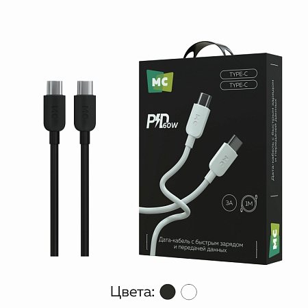 Дата-кабель USB 3.0A PD 60W для Type-C Type-C More choice K85aa ПВХ 1м