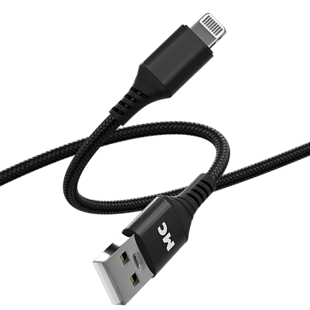 Дата-кабель USB 2.4A для Lightning 8-pin More choice K69i нейлон 2м