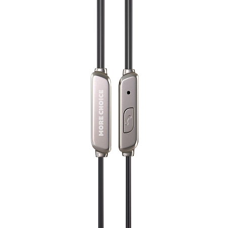 Наушники вакуумные AUX разъём с МК без рег.громкости длина 1.2м More choice G51
