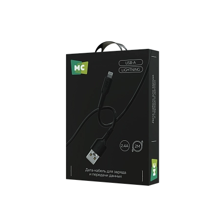 Дата-кабель USB 2.4A для Lightning 8-pin More choice K63i ПВХ 2м