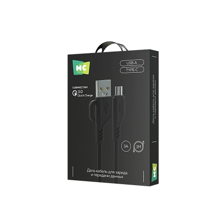 Дата-кабель USB 3.0A для Type-C More choice K81a ПВХ 1м