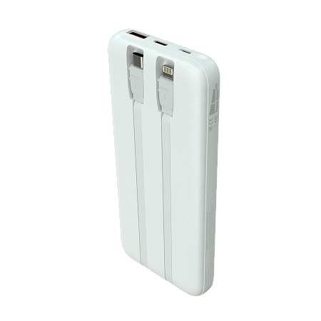 Внешний аккумулятор 10000mAh 1USB 3.0A 22.5W PD More choice PB55-10 с кабелем