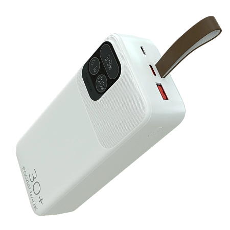 Внешний аккумулятор 30000mAh 1USB 3.0A 22.5W PD More choice PB55-30 с кабелем