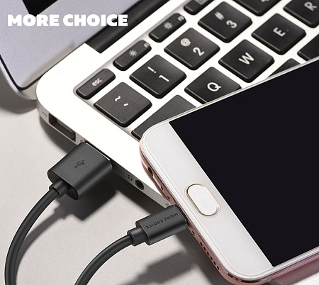 Дата-кабель USB 2.1A для micro USB More choice K13m TPE 1м