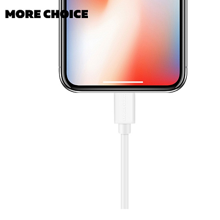 Дата-кабель USB 2.1A для Lightning 8-pin More choice K13i TPE 1м