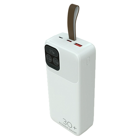 Внешний аккумулятор 30000mAh 1USB 3.0A 22.5W PD More choice PB55-30 с кабелем