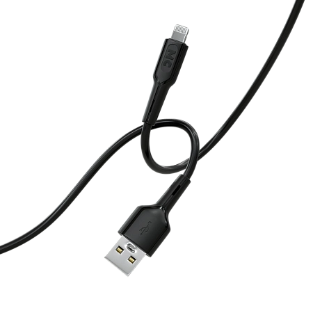 Дата-кабель USB 2.4A для Lightning 8-pin More choice K63i ПВХ 2м