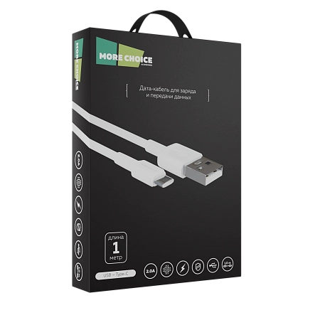 Дата-кабель USB 2.0A для Type-C More choice K19a TPE 1м