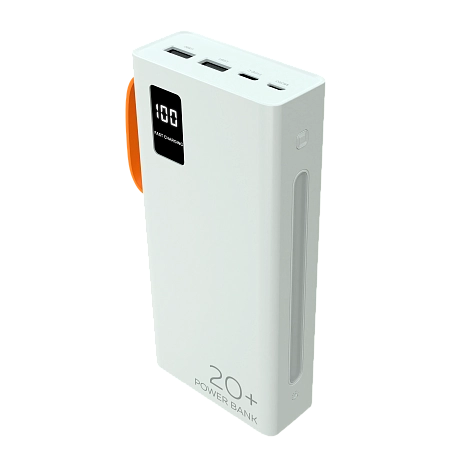 Внешний аккумулятор 20000mAh 2USB 2.1A More choice PB22-20 с кабелем 