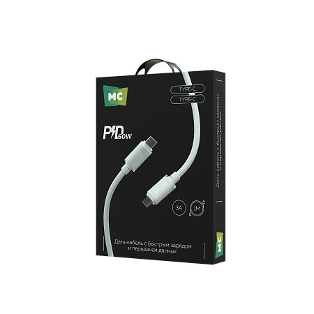 Дата-кабель USB 3.0A PD 60W для Type-C Type-C More choice K67aa ПВХ 1м