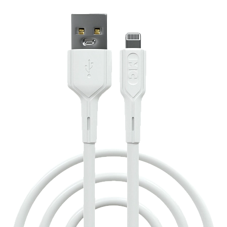 Дата-кабель USB 2.4A для Lightning 8-pin More choice K63i ПВХ 2м