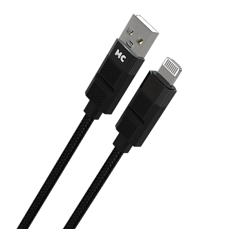 Дата-кабель USB 2.4A для Lightning 8-pin More choice K87i нейлон 2м