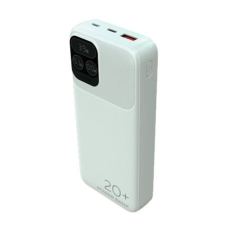 Внешний аккумулятор 20000mAh 1USB 3.0A 22.5W PD More choice PB55-20 с кабелем